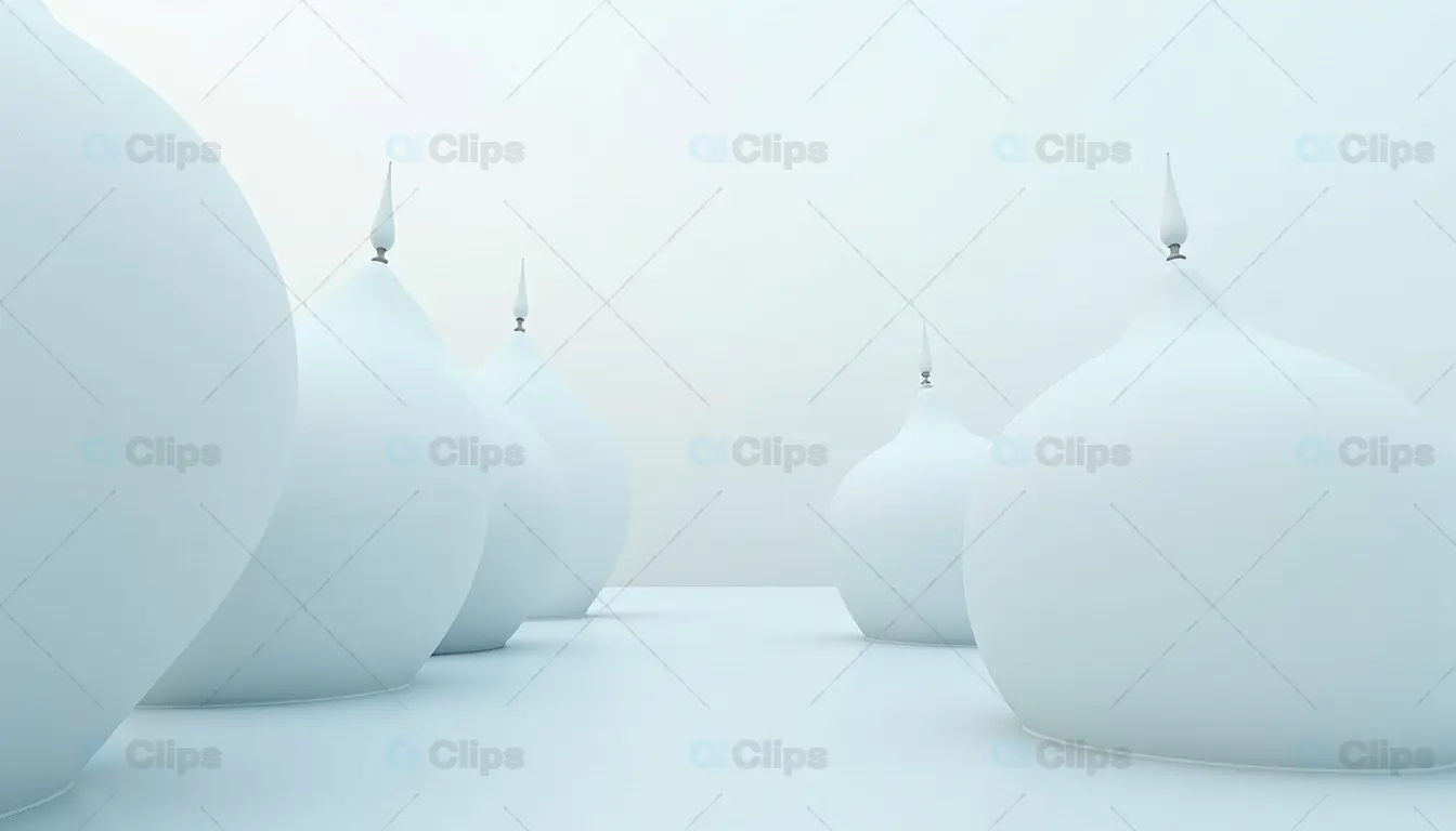 Minimalist White Domes Architectural Design