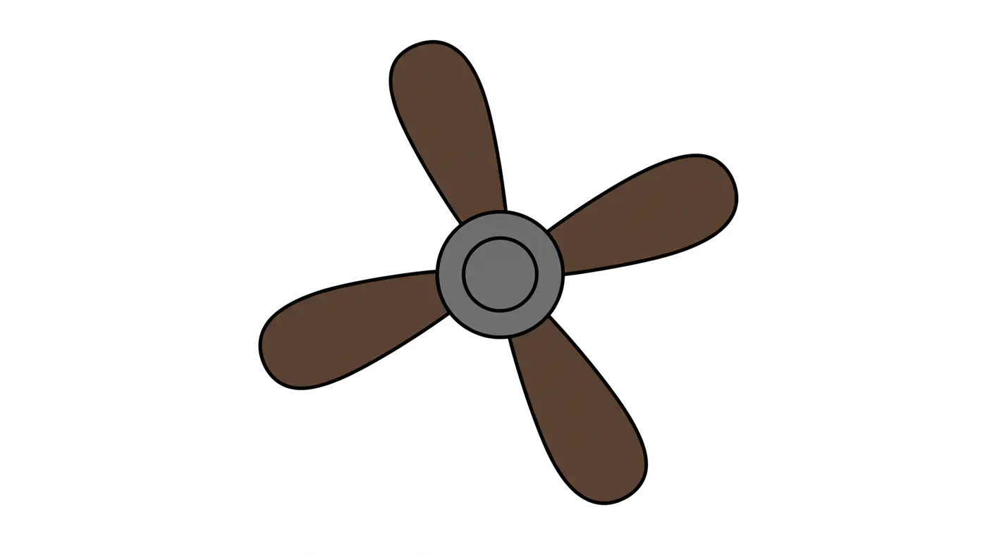 Minimalist Ceiling Fan Vector