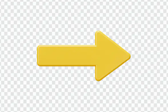Vibrant Yellow Right Arrow Icon PNG Clipart