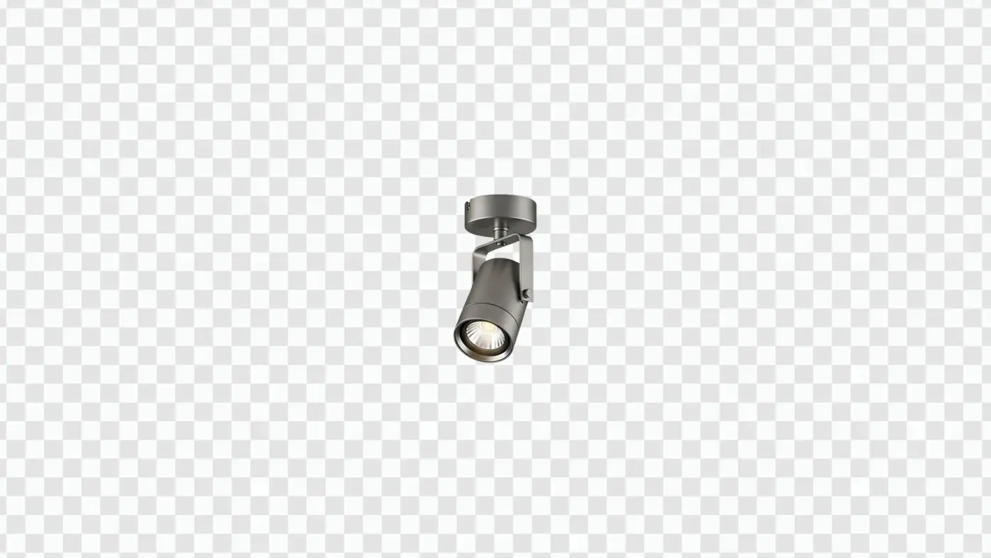 Modern Brushed Metal Ceiling Spotlight Fixture PNG Clipart