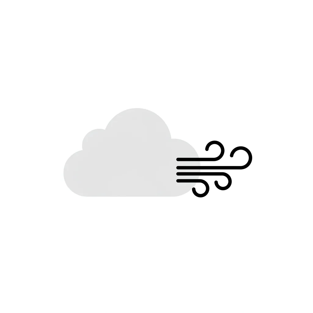 Stylized Windy Cloud Icon
