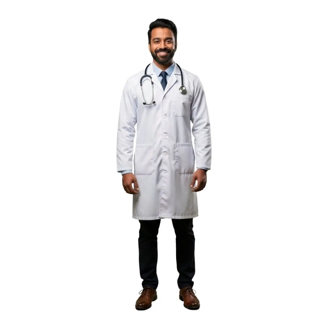 Friendly Indian Male Physician with Stethoscope PNG Clipart