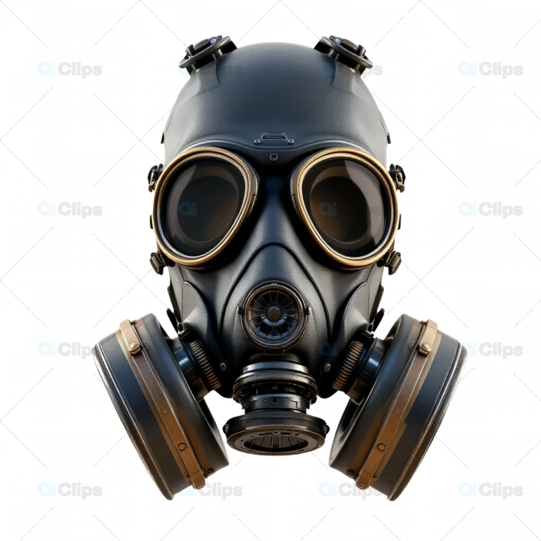 3D Tactical Gas Mask with Dual Filters
