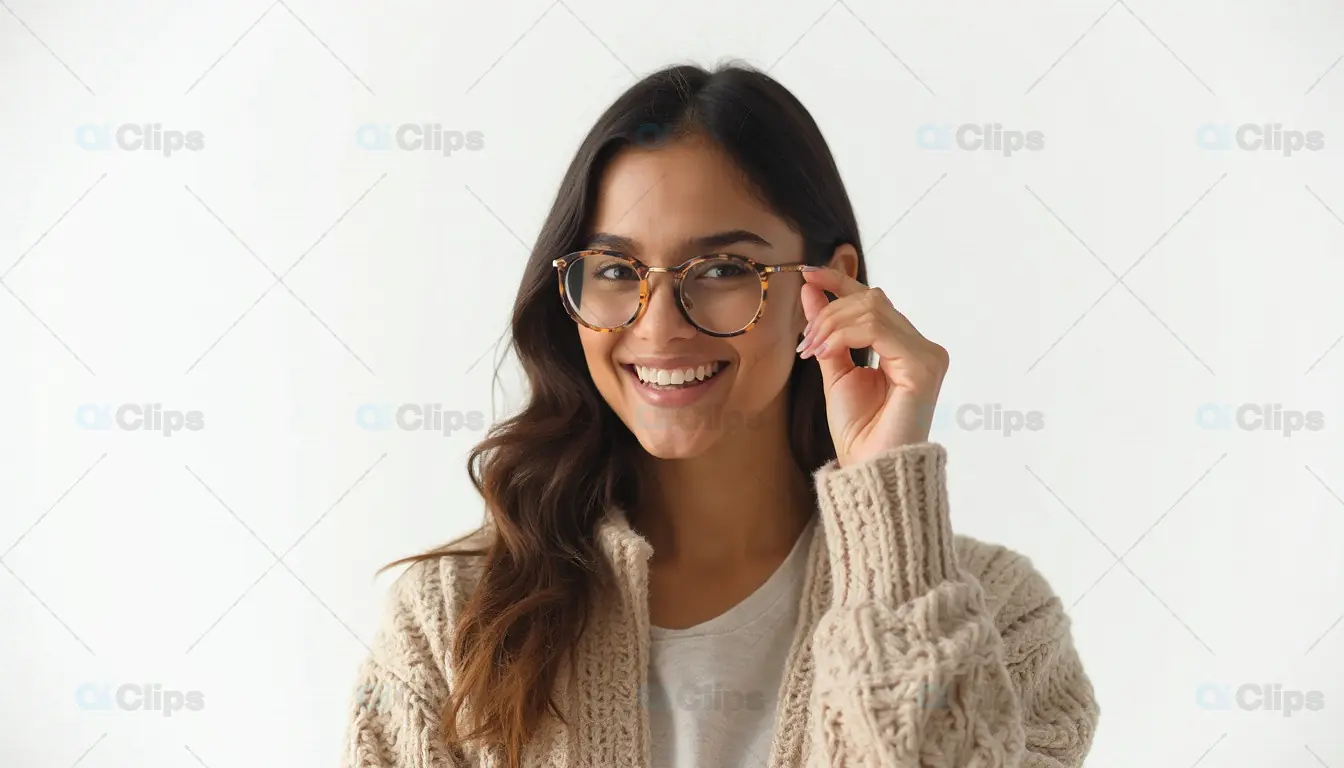 Smiling Woman Wearing Glasses