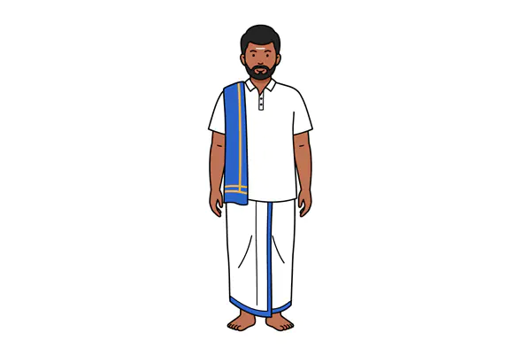 South Indian Traditional Attire Vector