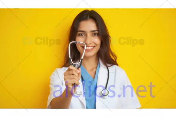 Smiling Female Doctor with Stethoscope