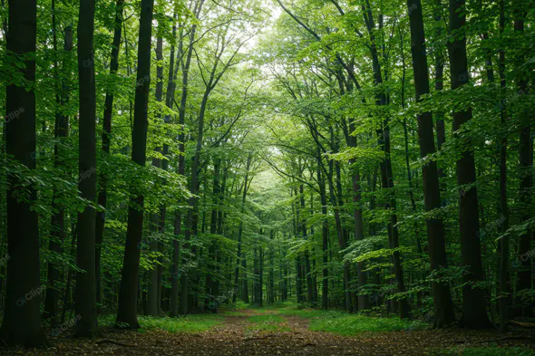 Lush Green Forest Path