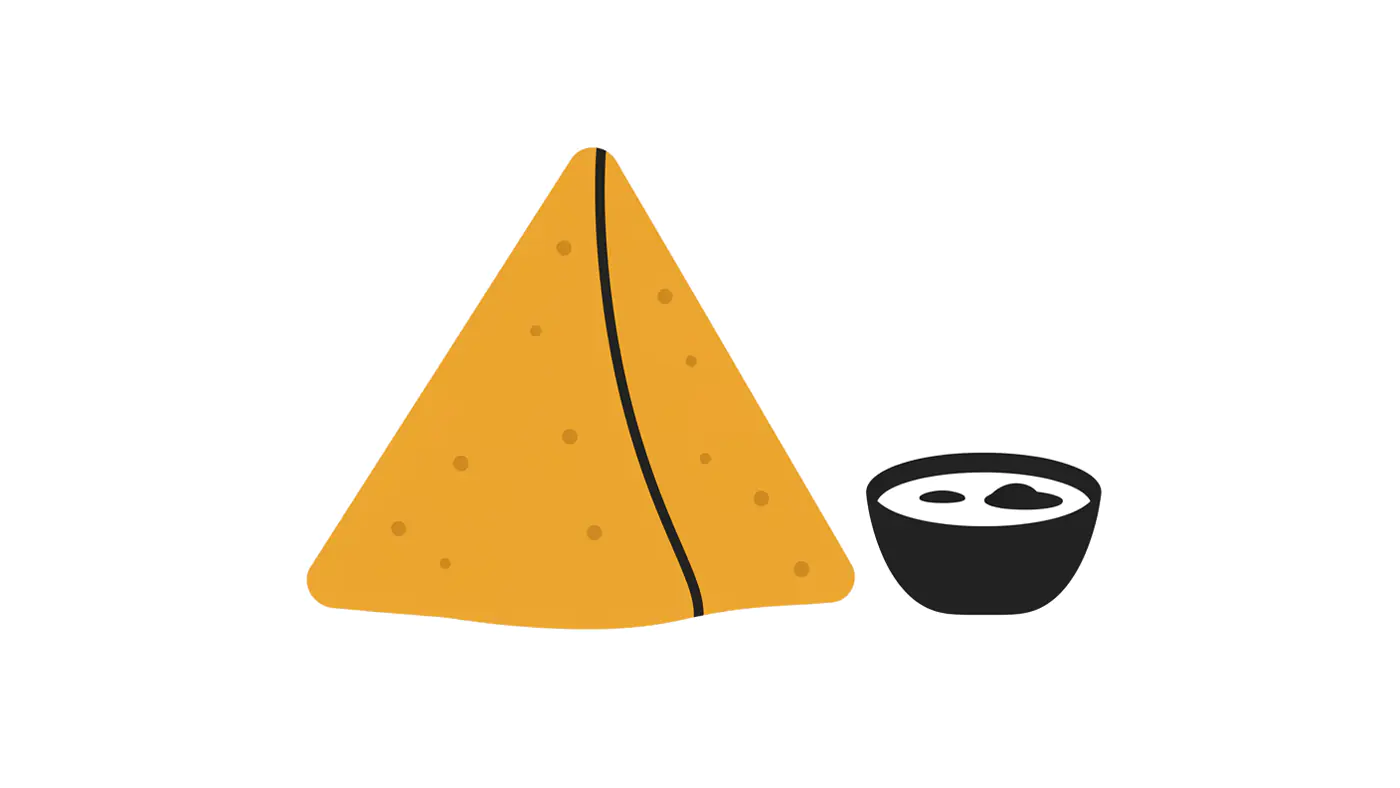 Minimalist Indian Snack Vector