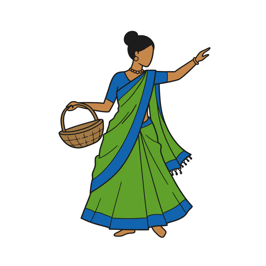 Indian Woman in Saree Vector