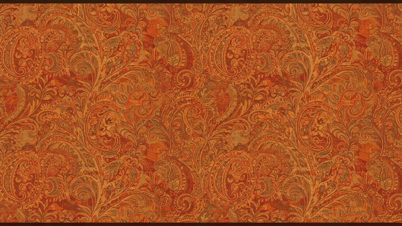 Rustic Paisley Heritage Fabric Texture | Seamless Traditional Indian Textile Design