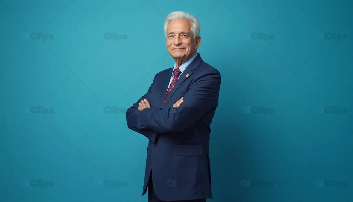 Senior Businessman Portrait with Confident Pose