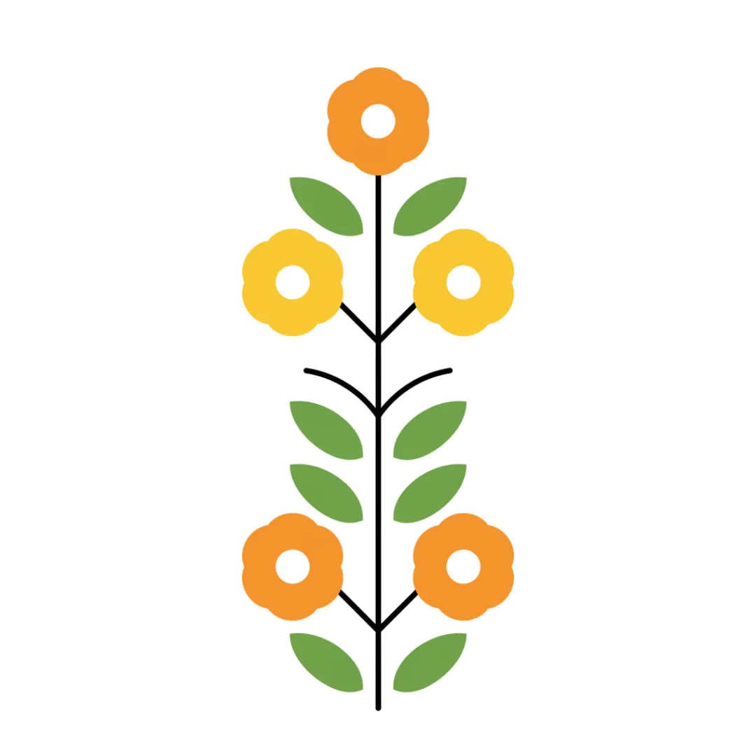 Minimalist Floral Branch Vector