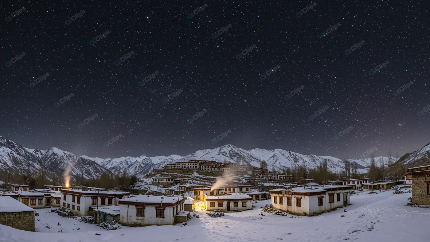 Starlit Himalayan Village
