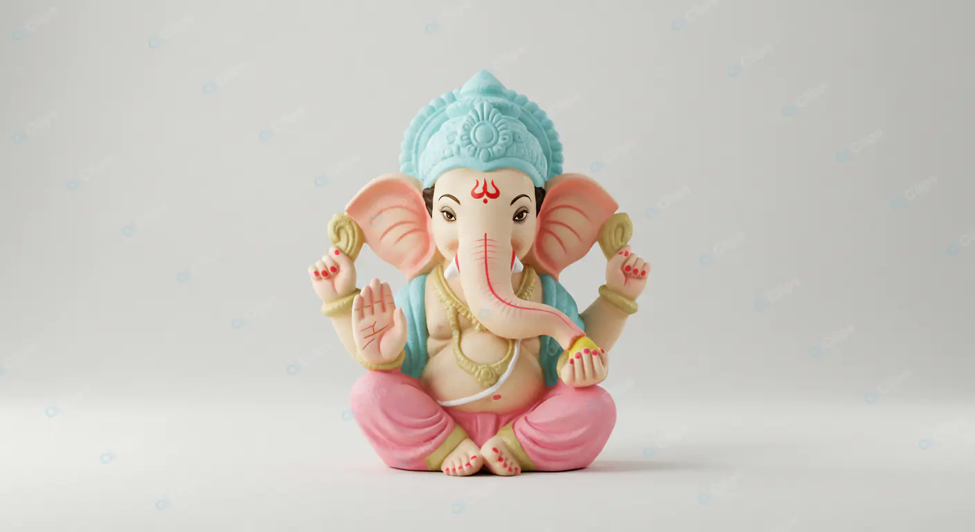 Pastel Ganesha Figurine