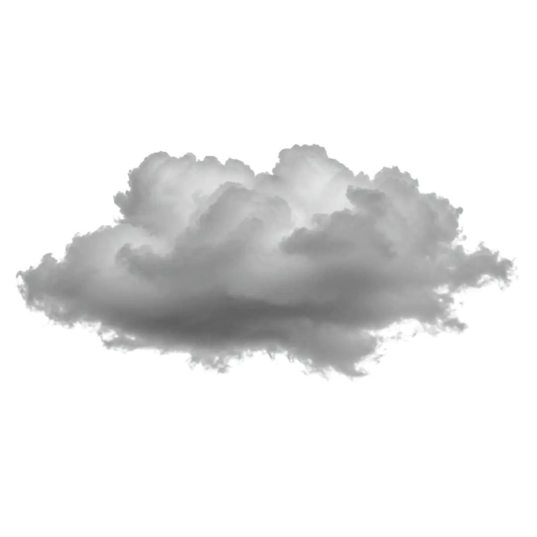 Realistic Gray Cumulus Cloud Formation PNG