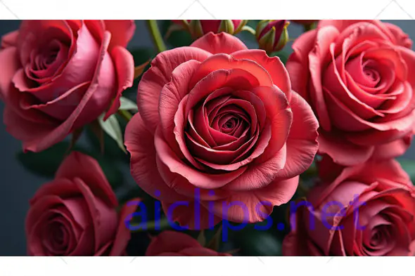 Close-Up of Vibrant Red Roses
