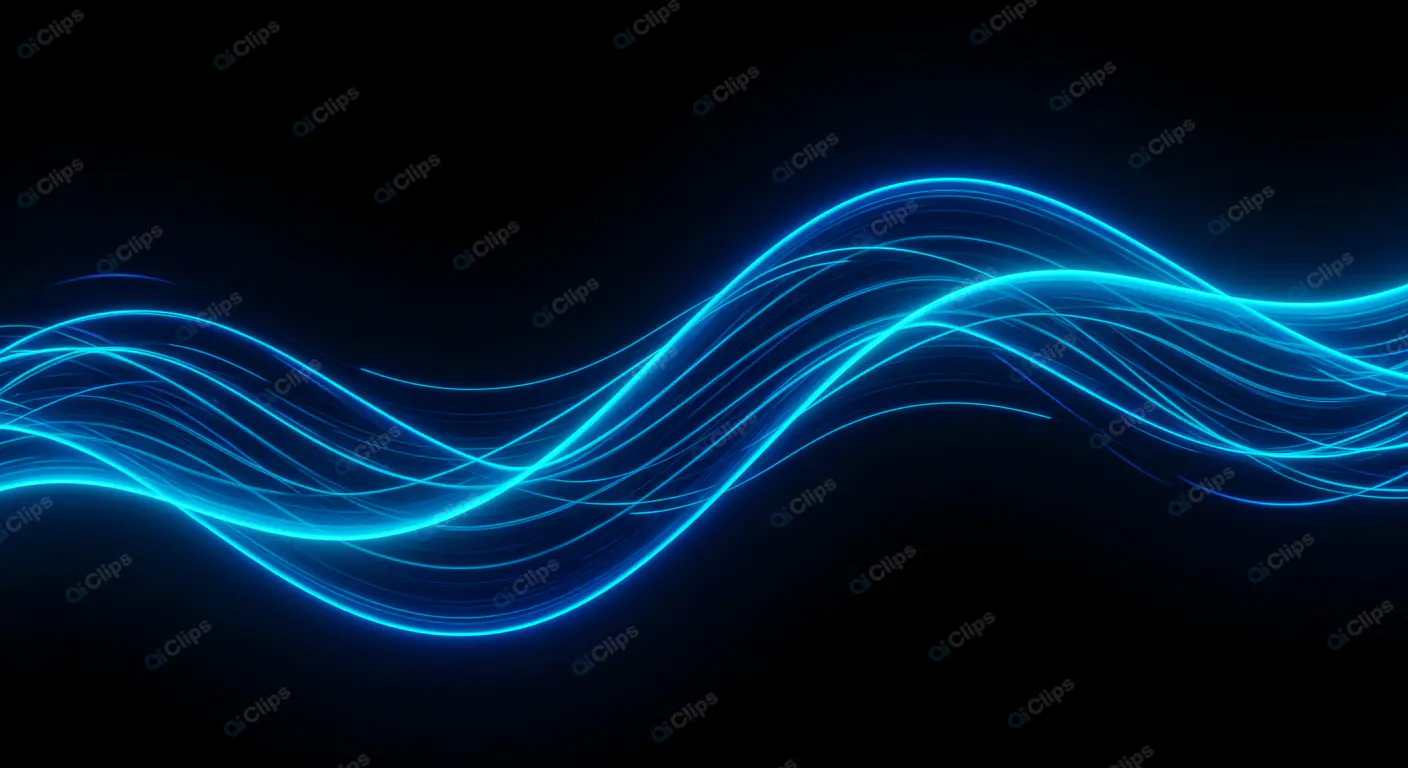 Neon Blue Wave Motion