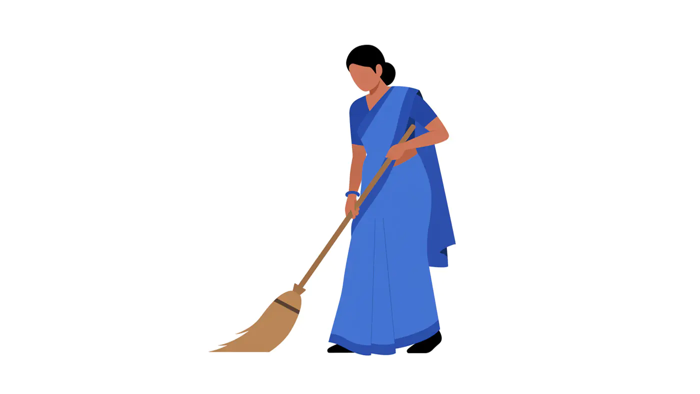 Traditional Sweeping Figure Vector