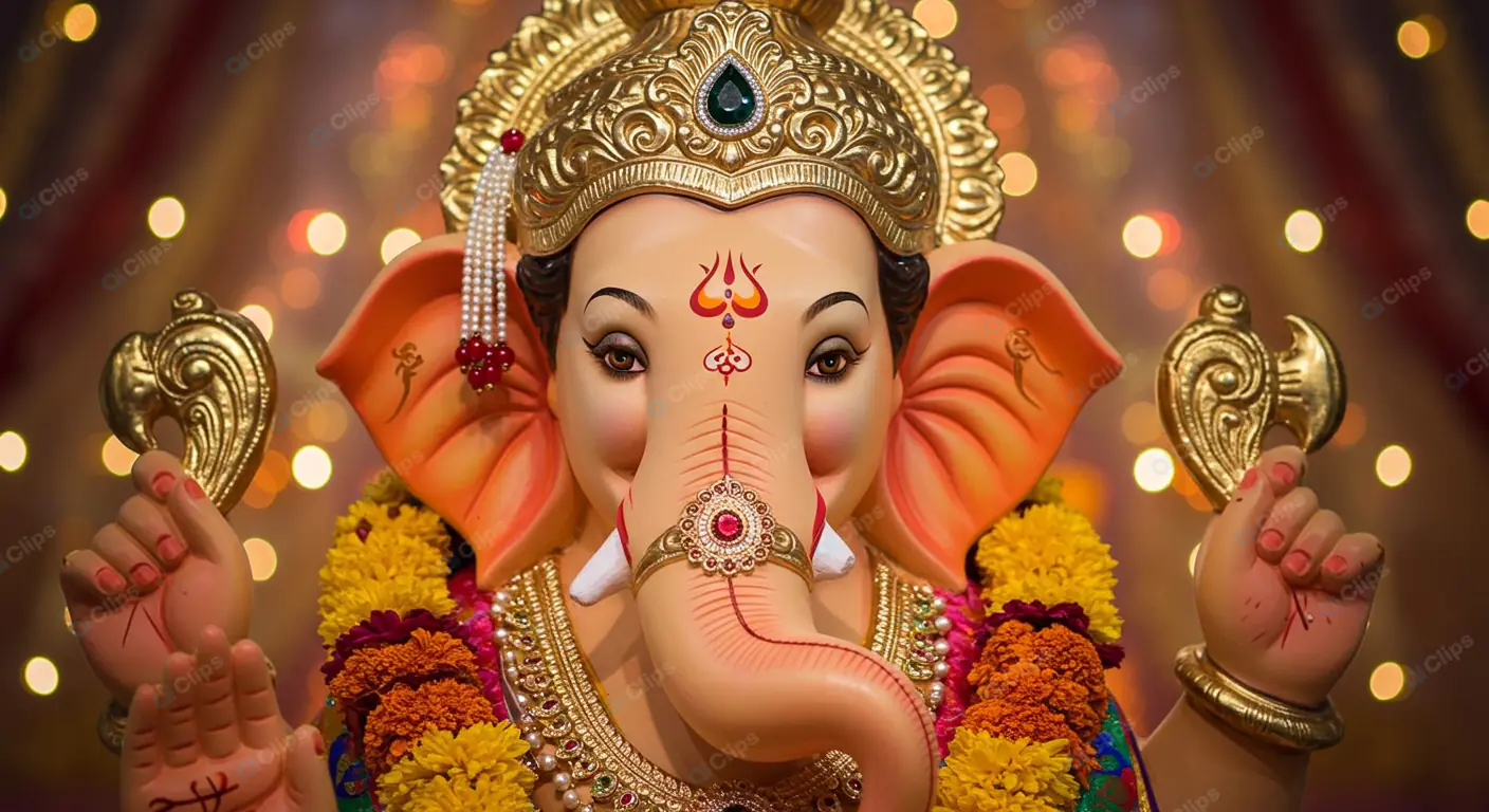 Ornate Ganesha Idol