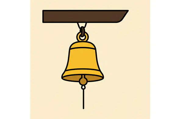 Minimalist Golden Bell Vector