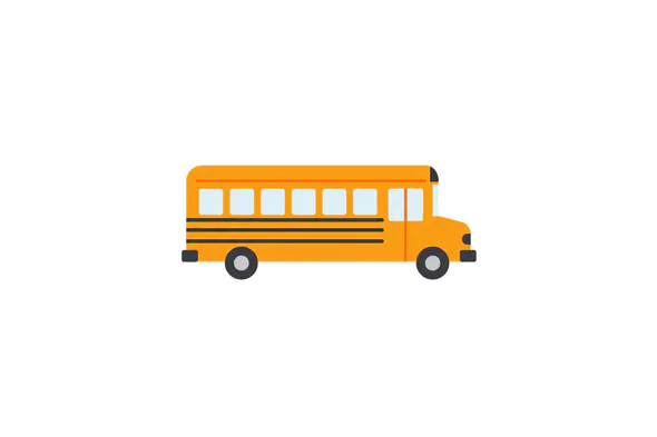Classic Yellow School Bus Icon