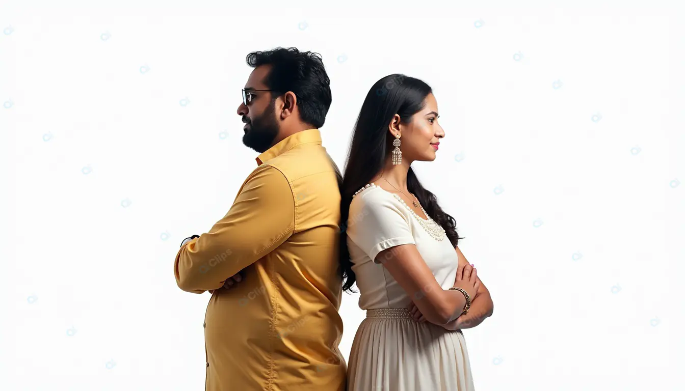 Stylish Indian Couple in Formal Attire