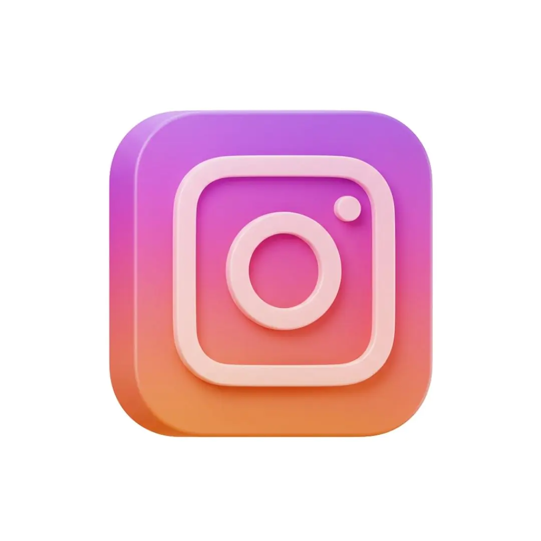 Instagram logo icon 3D gradient design
