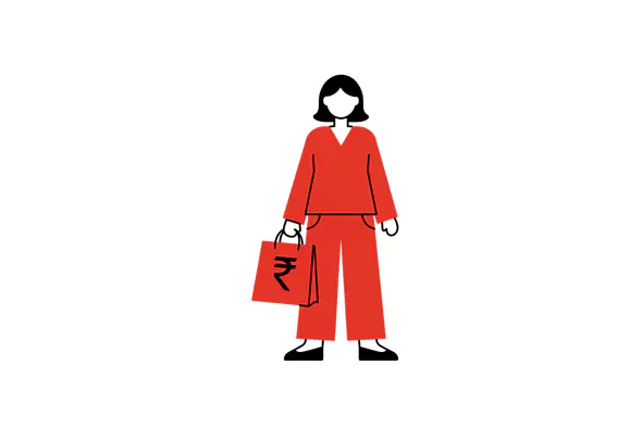 Modern Indian Shopper Vector