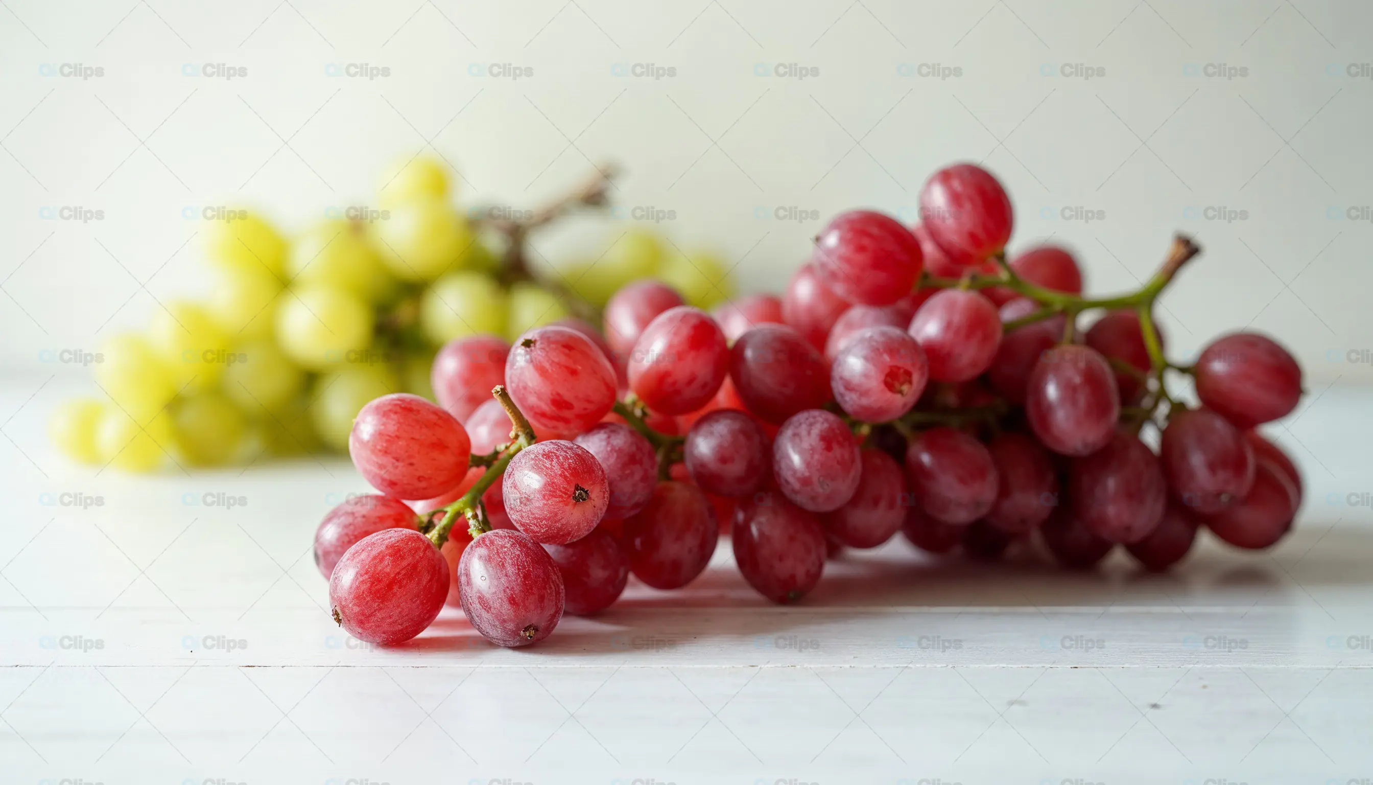 Fresh Red and Green Grapes