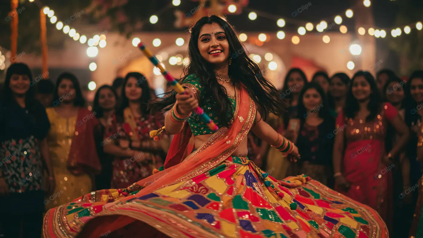 Vibrant Garba Dance at Indian Festival