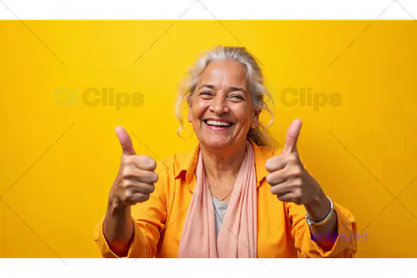 Senior Woman Giving Thumbs Up