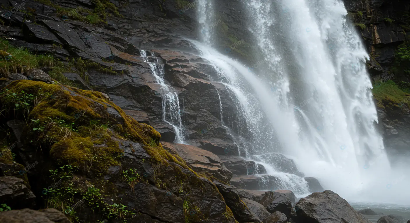 Majestic Cliff Waterfall