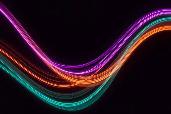 Mesmerizing Neon Waves Motion Background for Content Creators