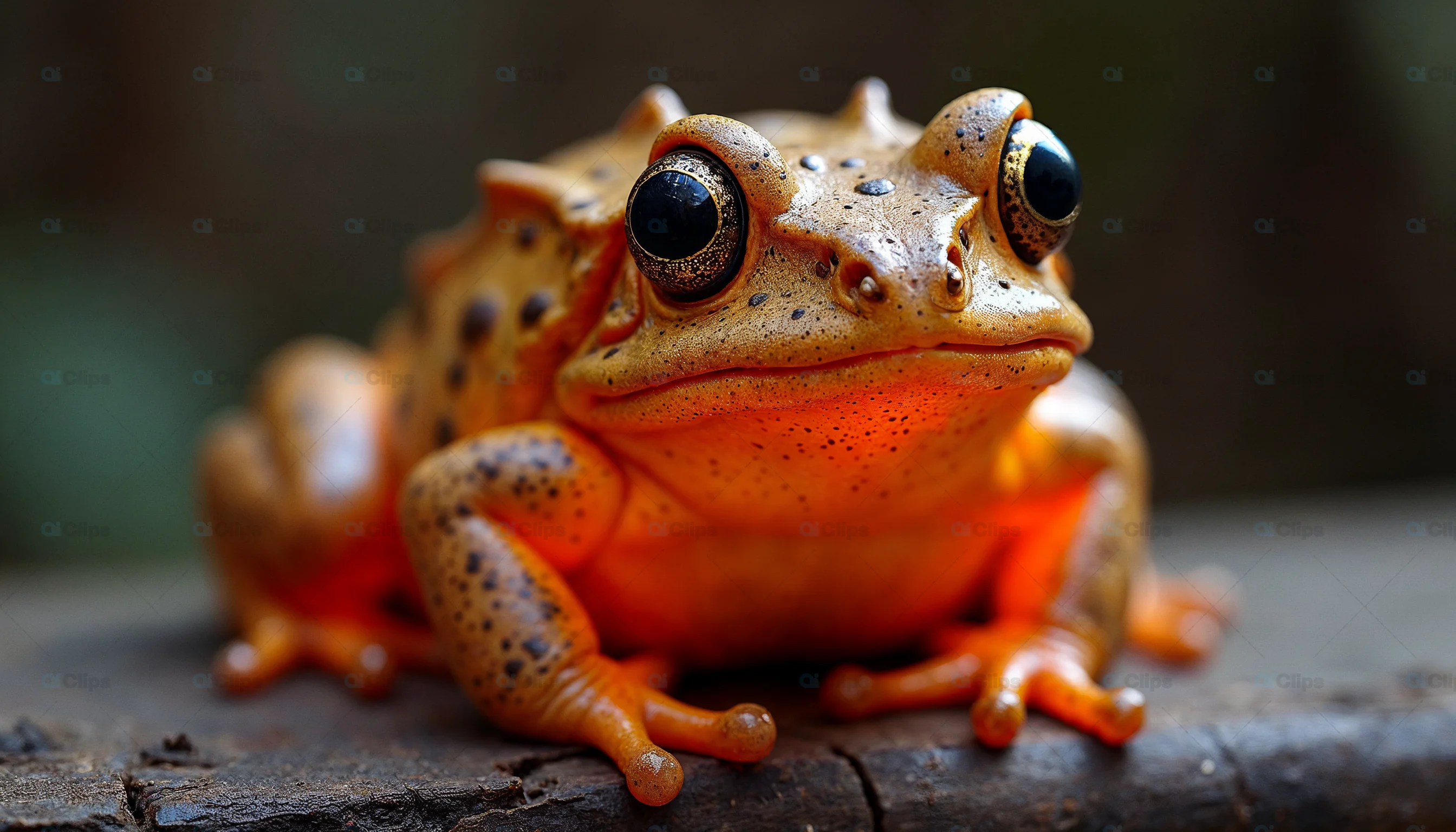 Orange Spotted Toad Close-Up