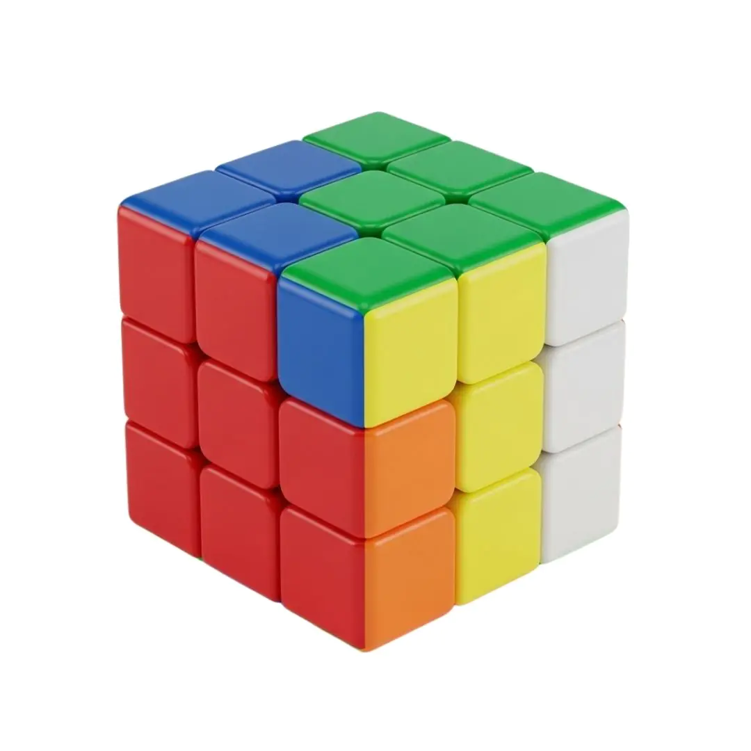 Colorful classic Rubiks cube puzzle game