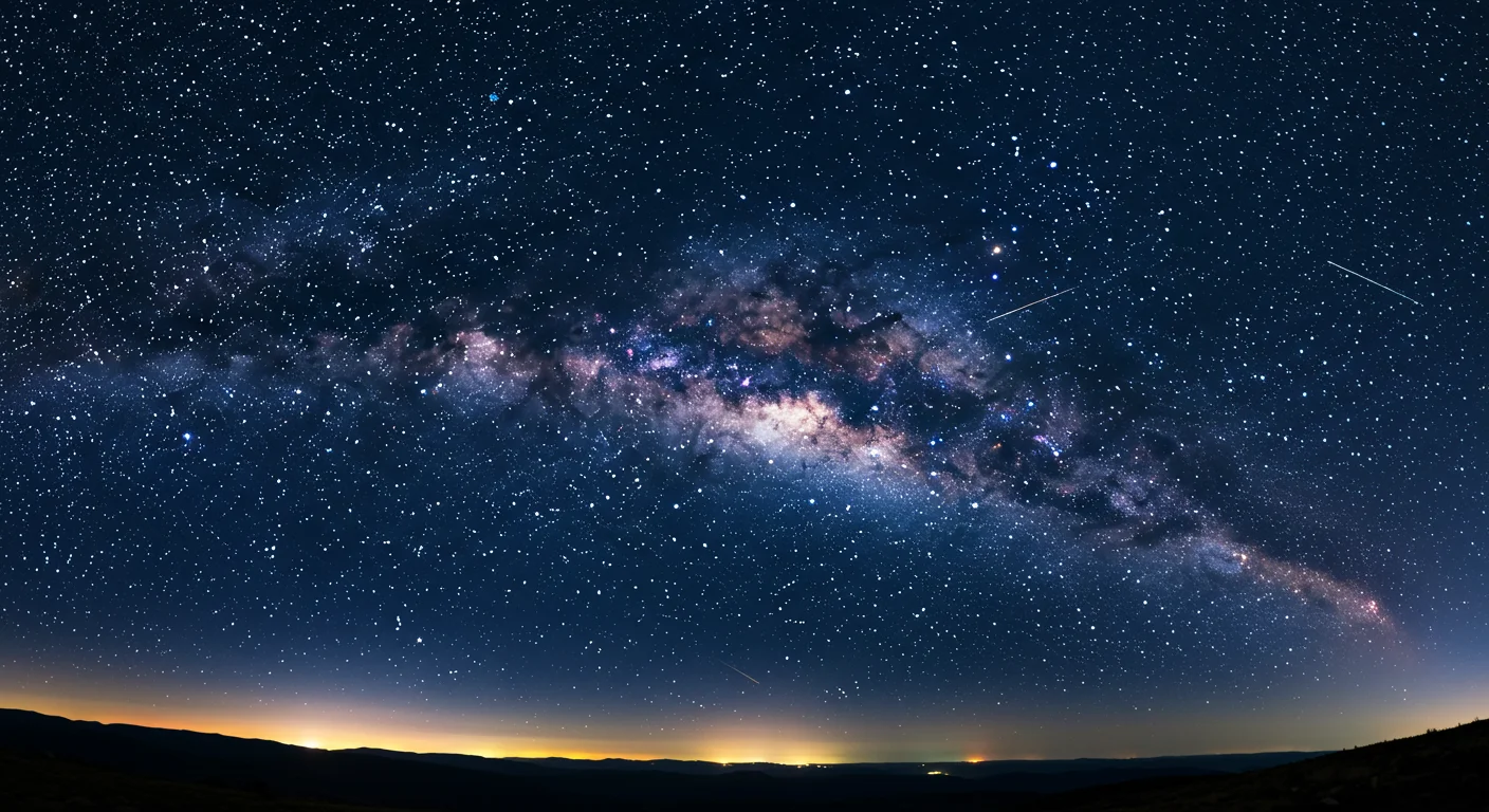 Milky Way Galaxy Band with Shooting Stars – Thumbnail Background