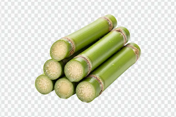 Fresh Cut Green Sugarcane Stalks Stack PNG Clipart