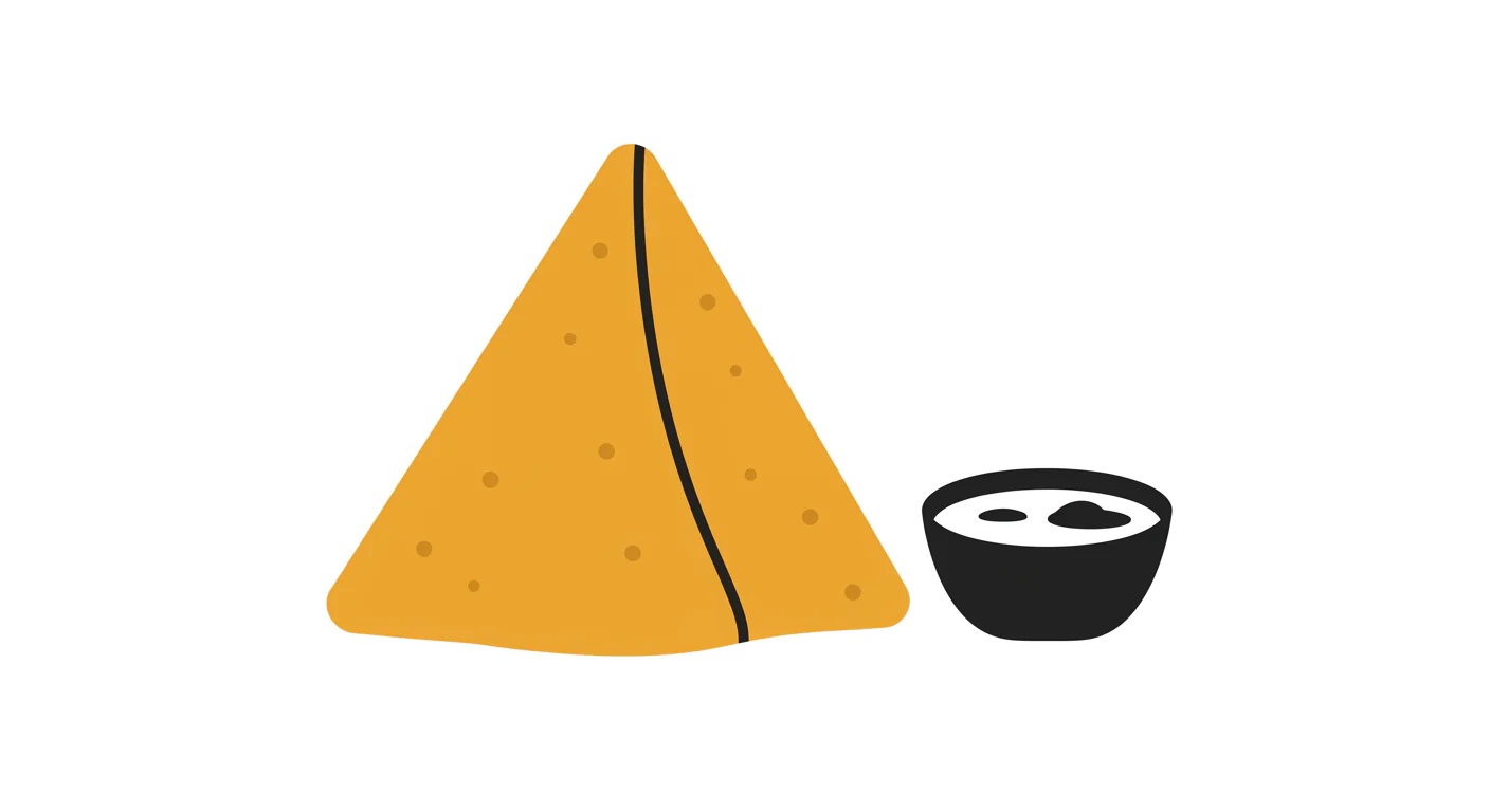 Minimalist Indian Snack Vector