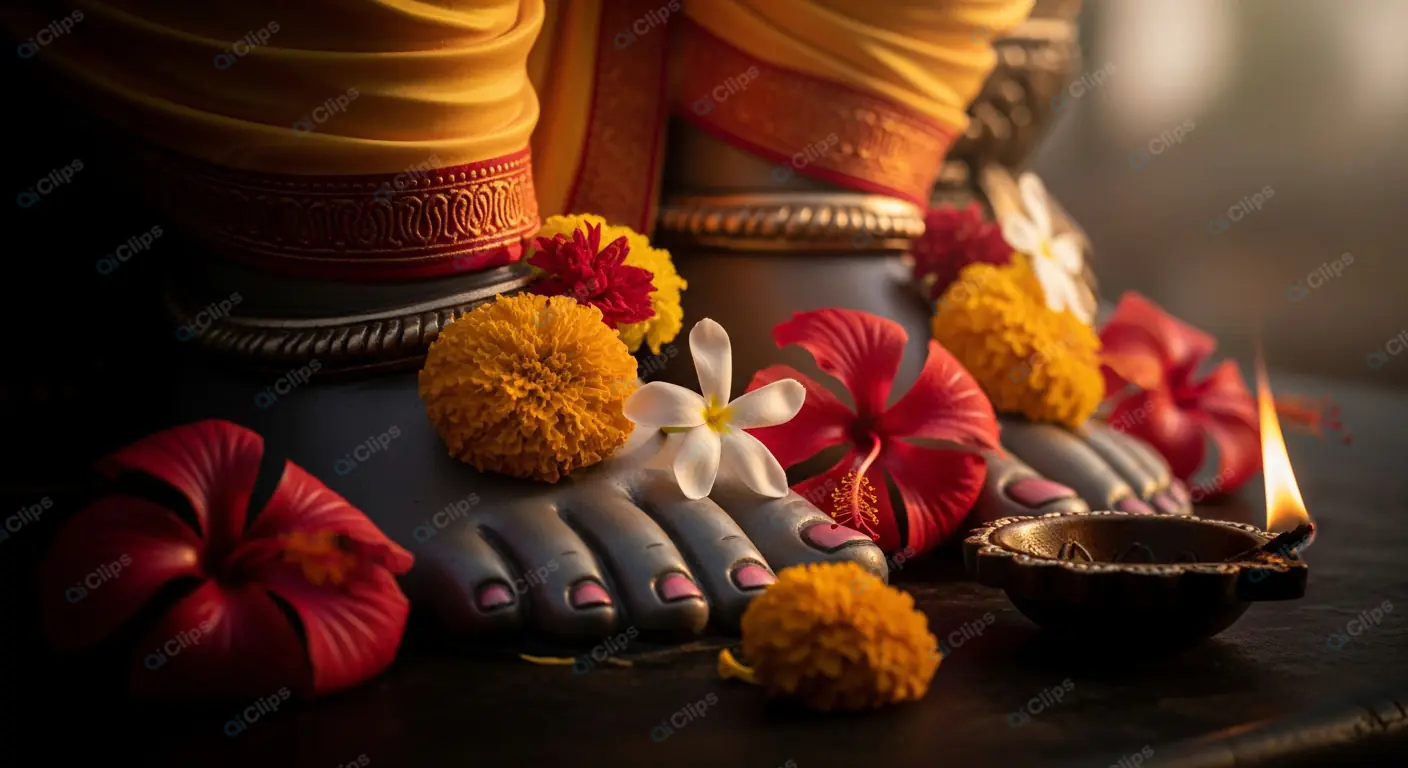 Krishna's Lotus Feet Adorned
