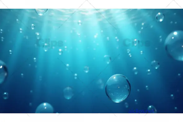Peaceful Underwater Scene with Sunlight and Rising Bubbles