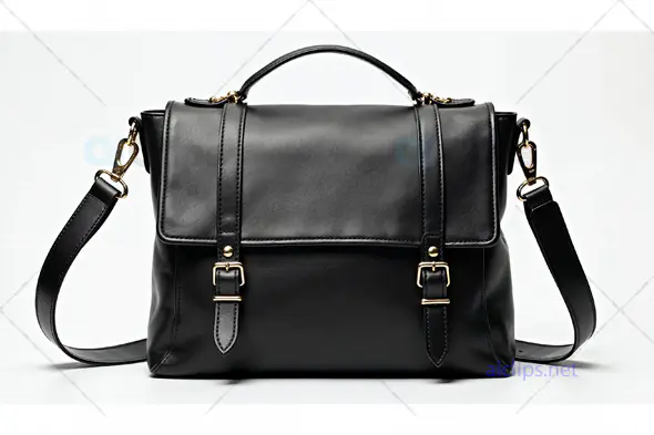 Black Leather Satchel Bag