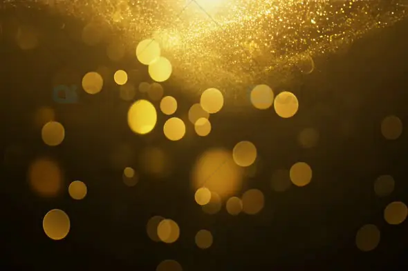 Golden Bokeh Lights Background with Glittering Particles | AIClips