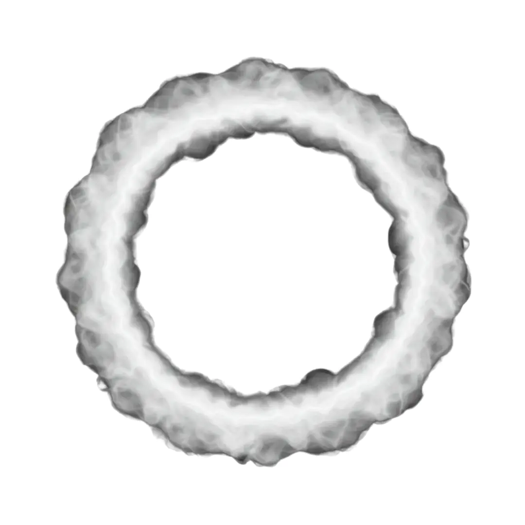 Ethereal Smoke Ring Circular Formation PNG