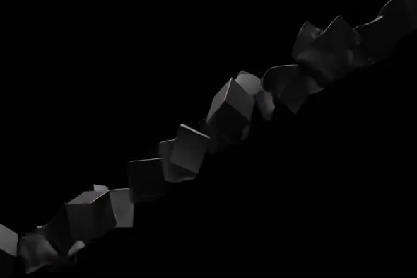 Monochrome Cube Chain Animation