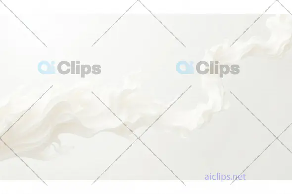 Abstract Flowing White Silk Wave on Minimalist Background