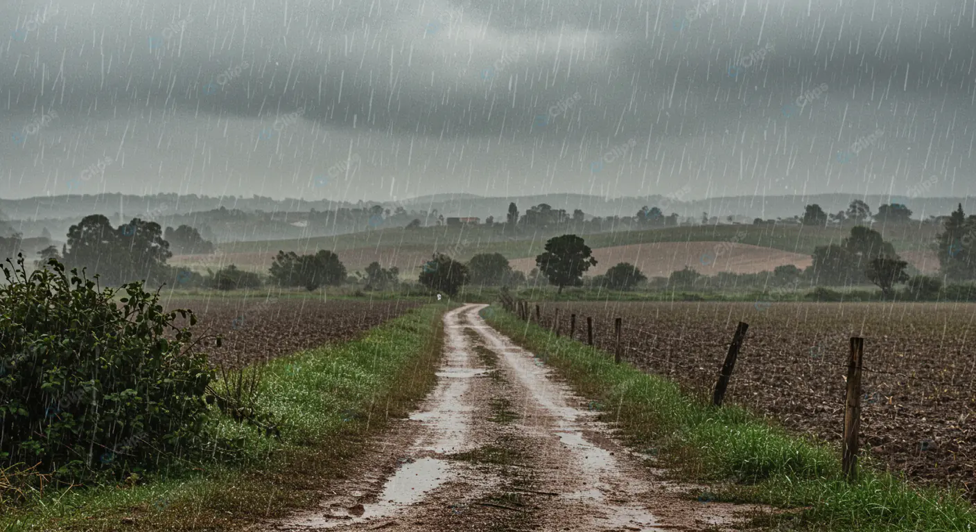 Rainy Rural Pathway