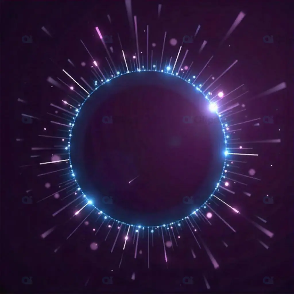 Glowing Circular Light Burst