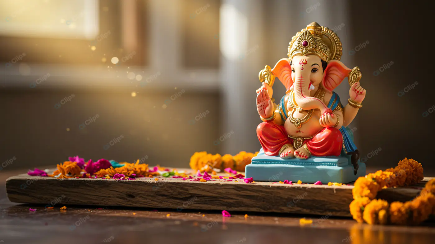 Ganesha Idol Adorned
