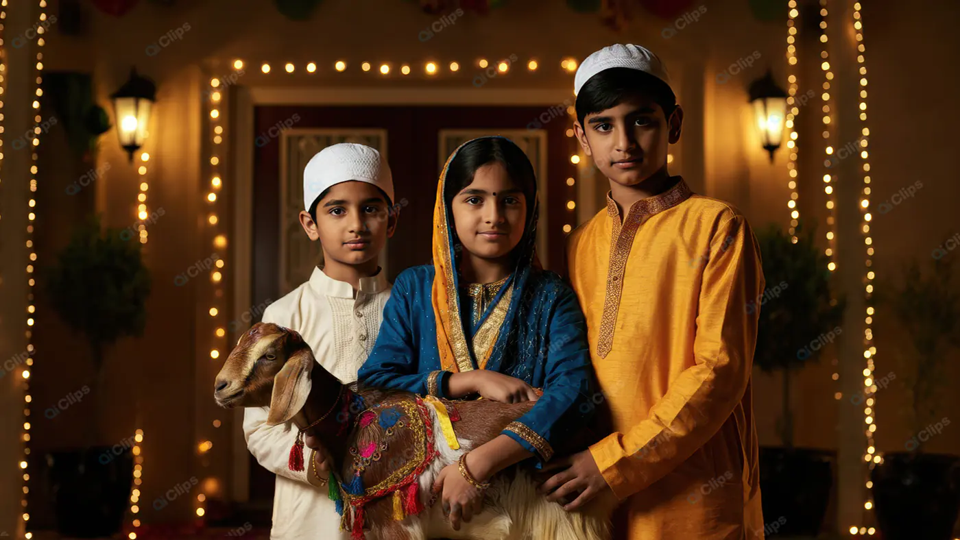Enhanced Festive Eid Celebration with Children