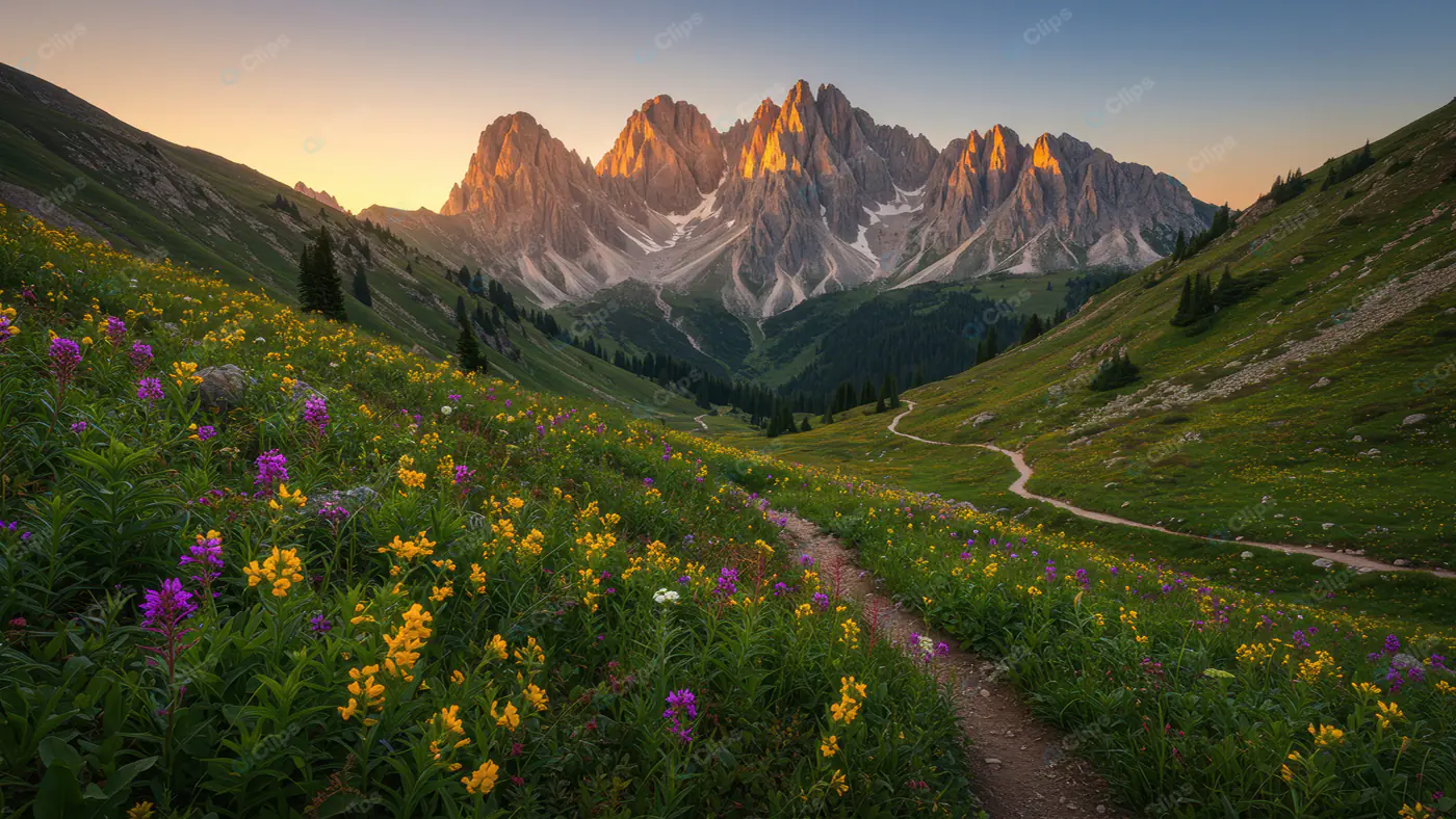 Alpine Wildflower Sunset Trail